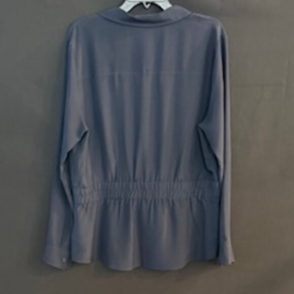 Michael Kors Navy Zip Front Blouse Jacket – Size XL - Picture 3 of 9